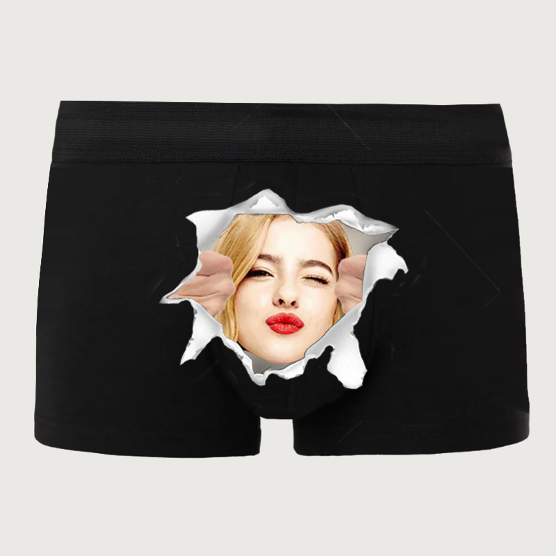 Personalized Picture Men's Underwear Boxer Briefs Funny Present for Dear Husband