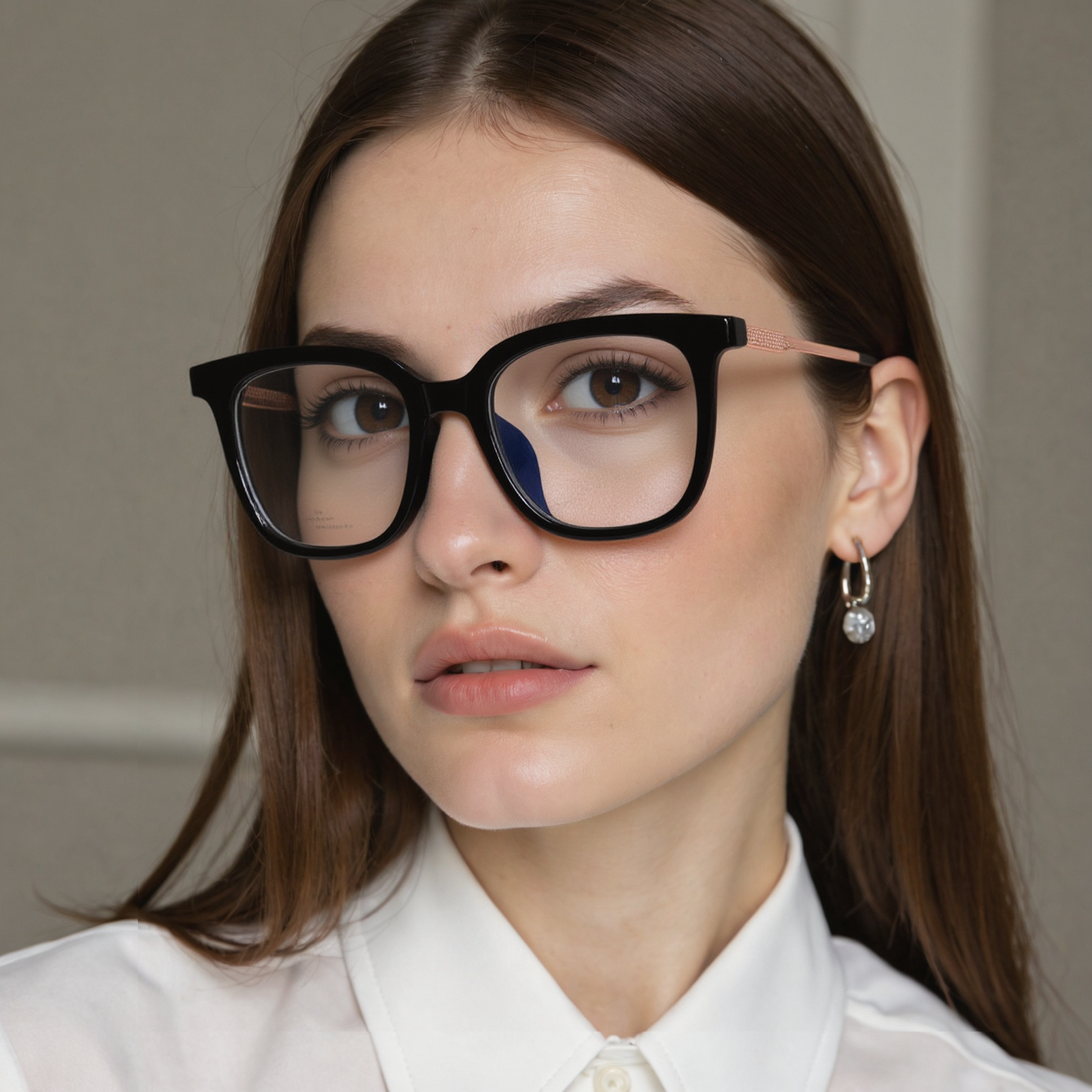 Edmun Square Black Glasses