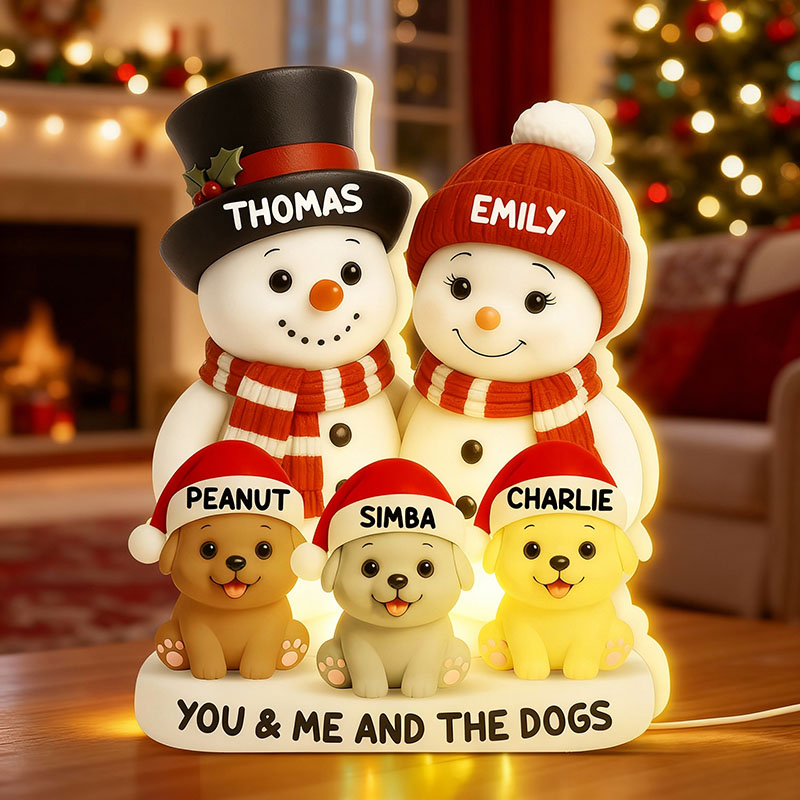 Personalized Name Night Light with Cute Animals Best Gift for Pet Lover