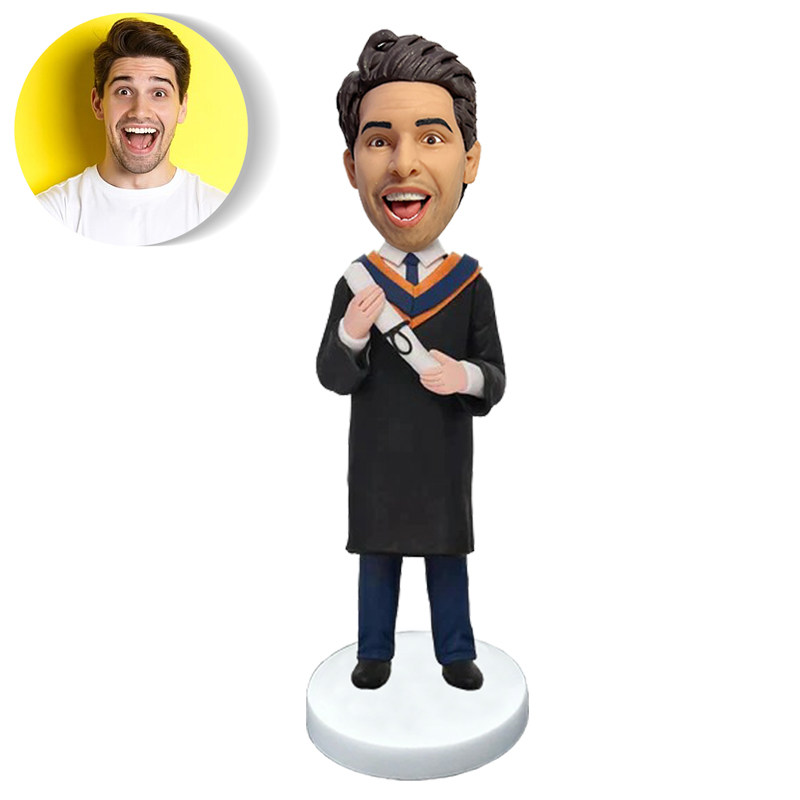 カスタマイズ 顔 似顔絵 ボブルヘッド 首ふり 人形 フィギュア そっくり 卒業祝い