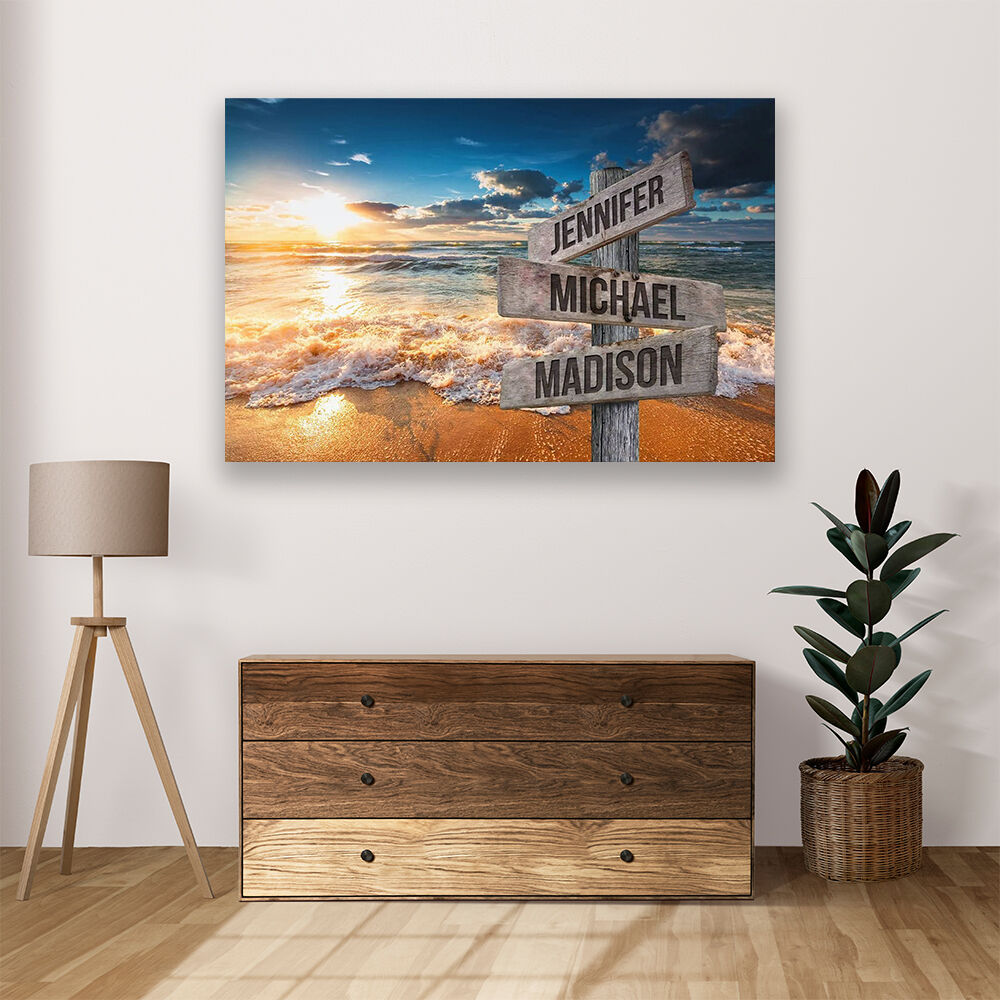 名入れ ストリート サイン キャンパス ウォール アート オーダーメイド