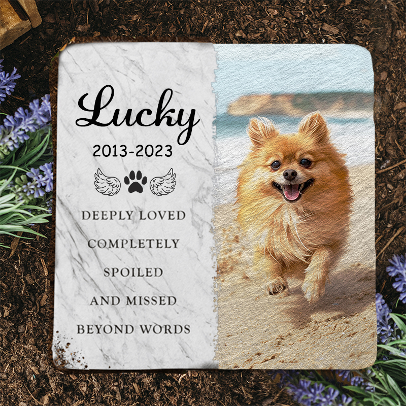 Customized Pet Memorial Stones Cat/Dog Memorial Gifts for Loss of Pet