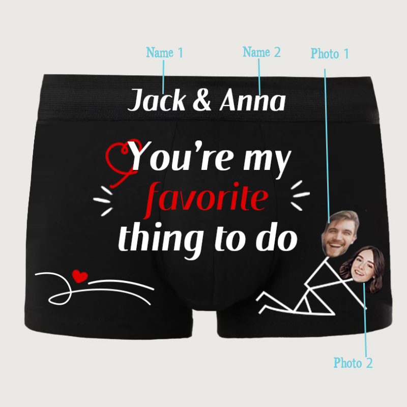 顔写真 似顔絵 名入れ 男性用 下着 パンツ カスタマイズ