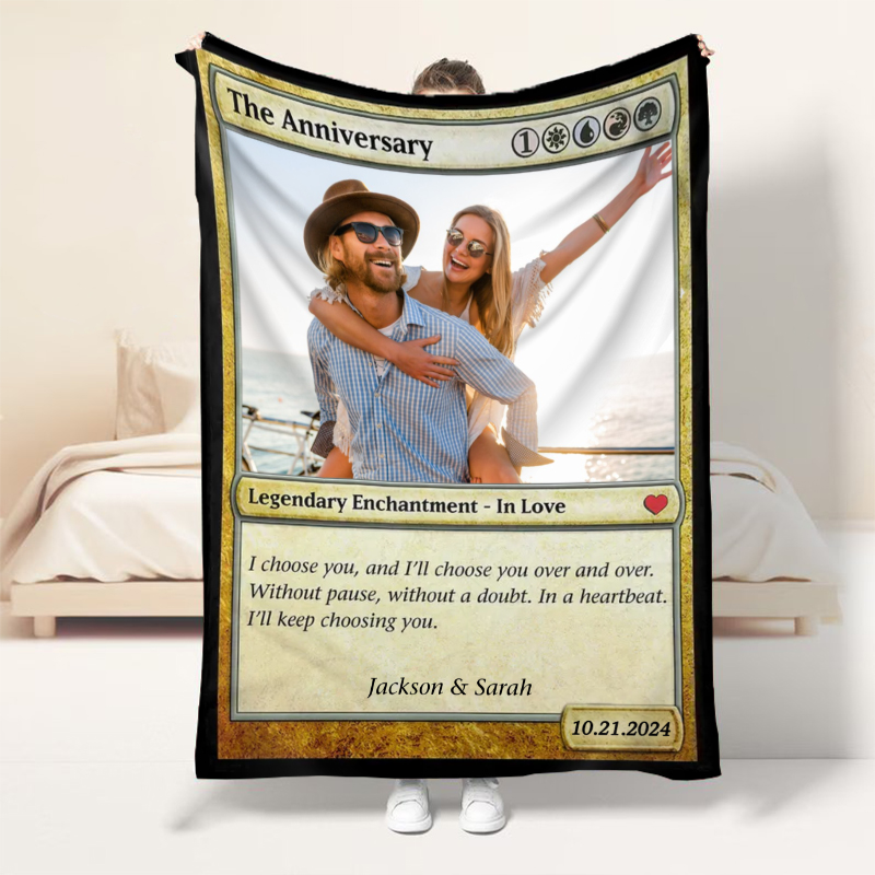 写真 メッセージ入り カップル おしゃれ ブランケット オリジナル