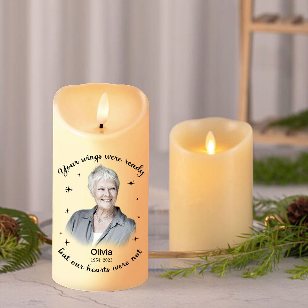 Personalized LED Candles with Photos Simple Memorial Gifts for Lost Loved Ones