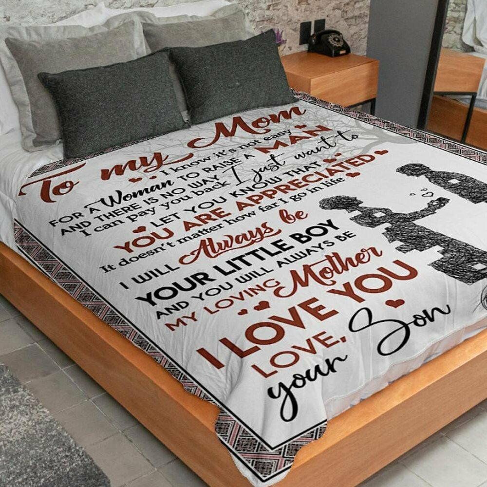 Personalized Love Letter Blanket to Dear Mom from Son