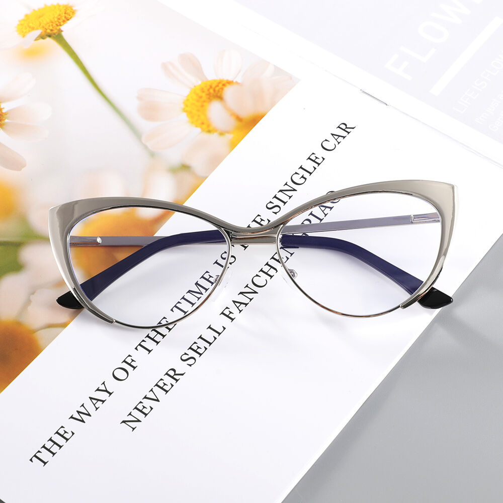 Dulles Cat Eye Silberne Brille