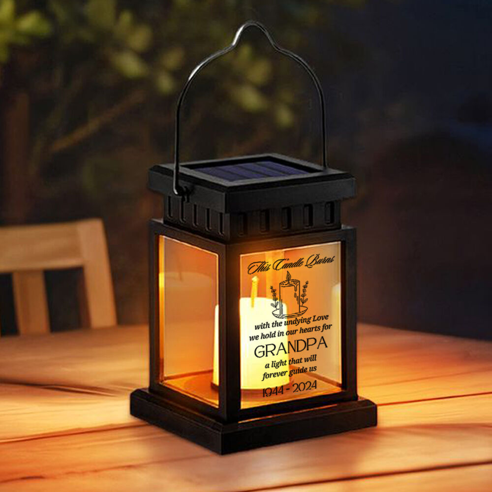Personalized Solar Retro Night Light Memorial Gift Garden Chandelier for Christmas