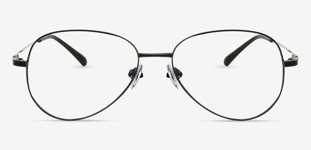 Hutt Black Aviator Glasses