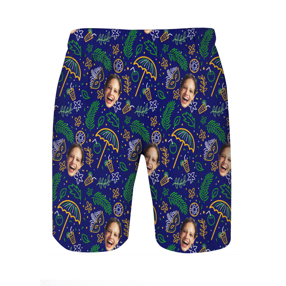 Gepersonaliseerde strandshort voor heren met kokospatroon Leuk cadeau voor broer