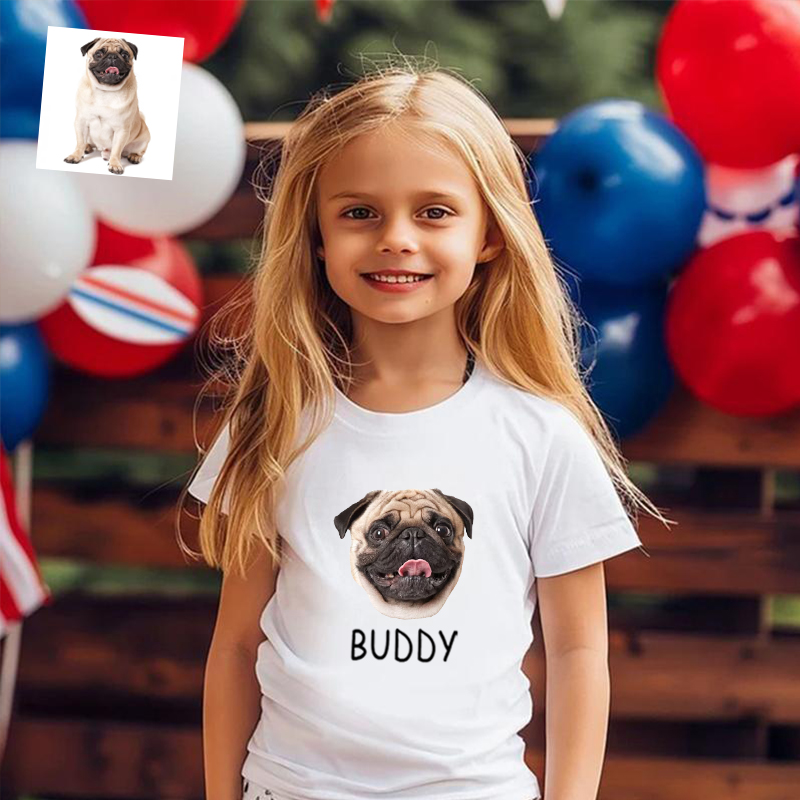 T-Shirt personnalisé pour enfants Nom et photo personnalisés Cadeau spécial pour enfants