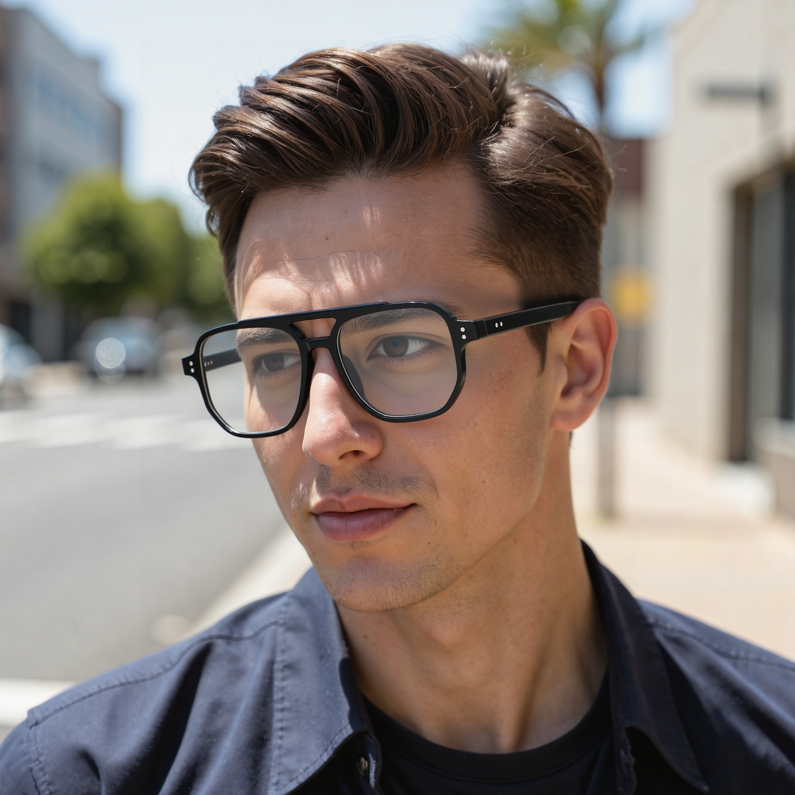 Occhiali da Vista Broderick Aviator Nero