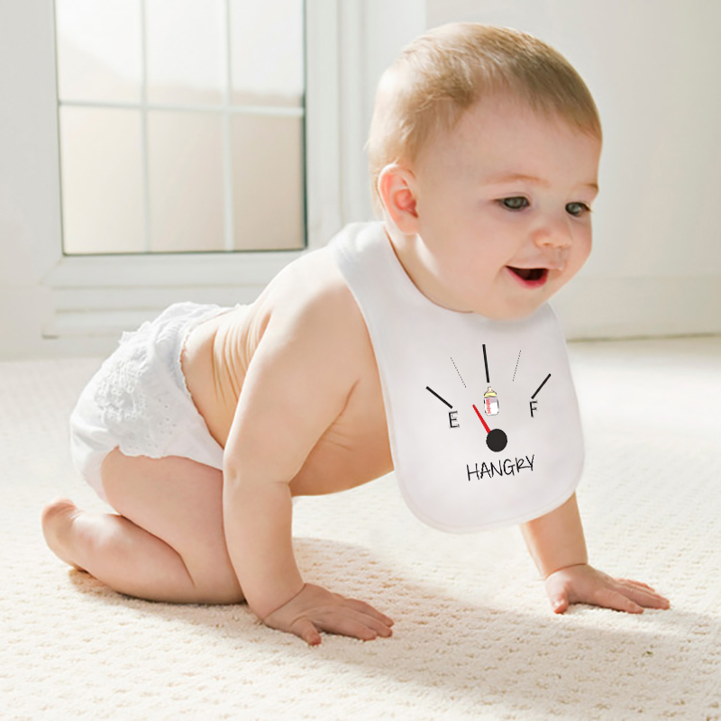 Personalized Name Baby Bib with Feeding Bottle Pattern Practical Gift for Kids