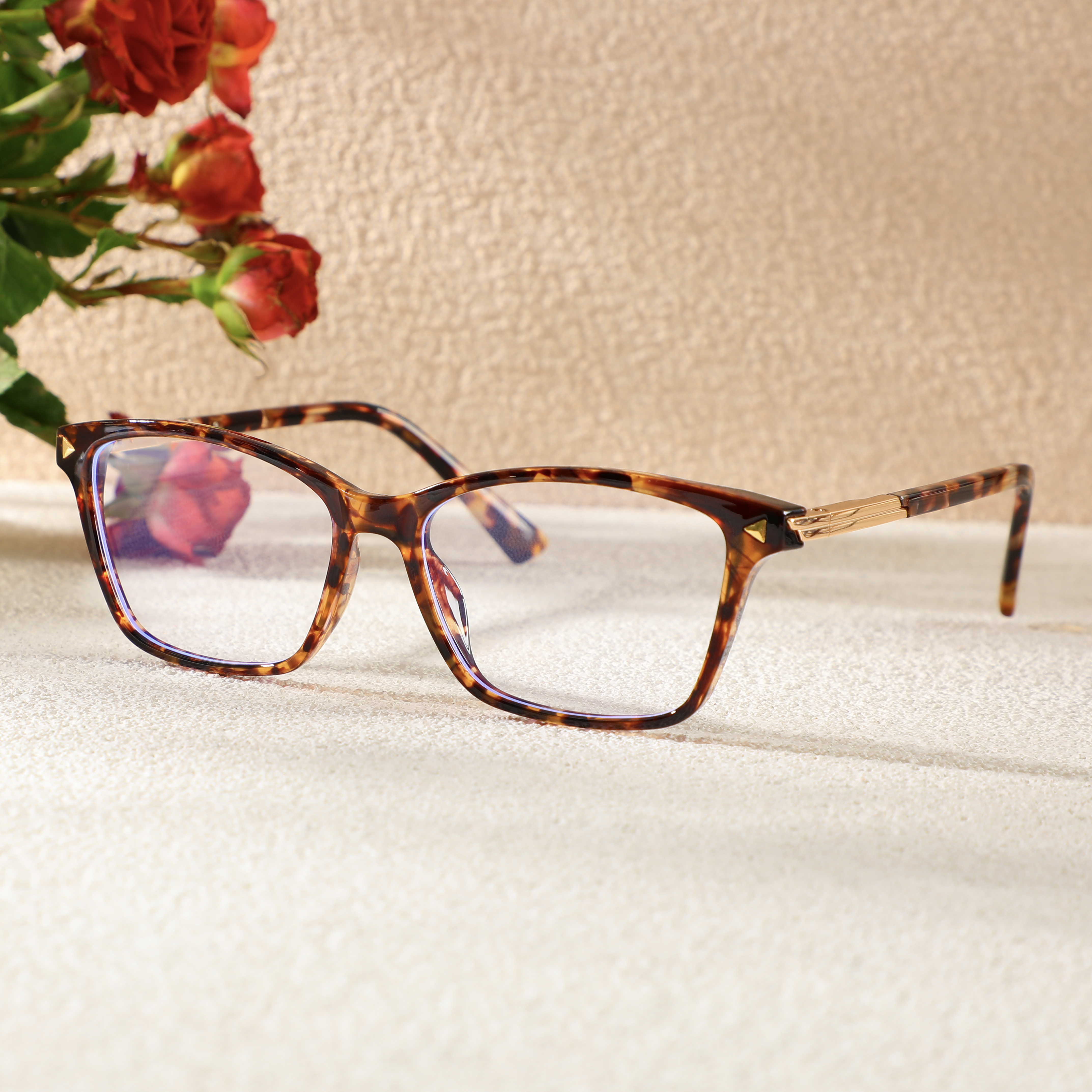 Occhiali da Vista Elizabeth Rettangolare Tartarugato 