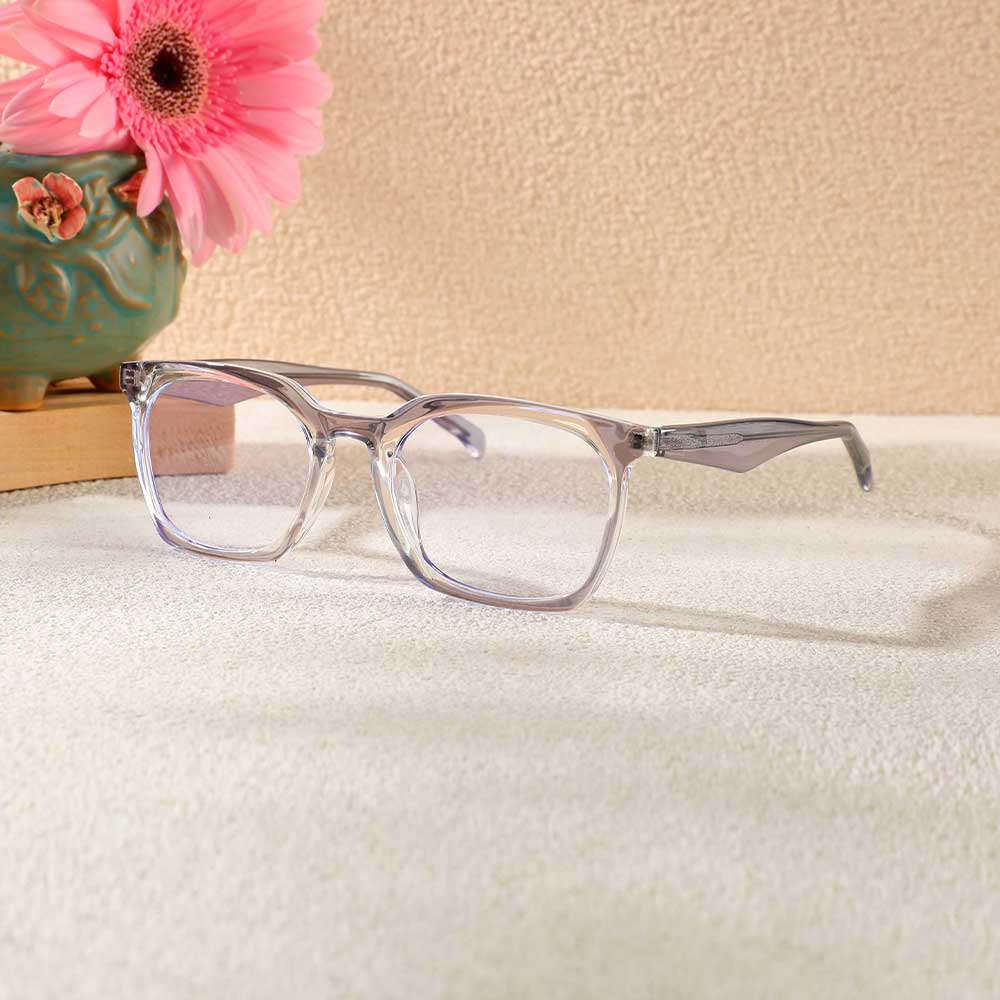 Ted Rechteckige Graue Brille