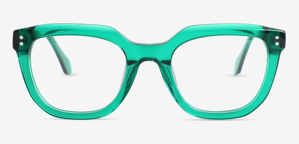 Gustave Grüne Quadratische Brille