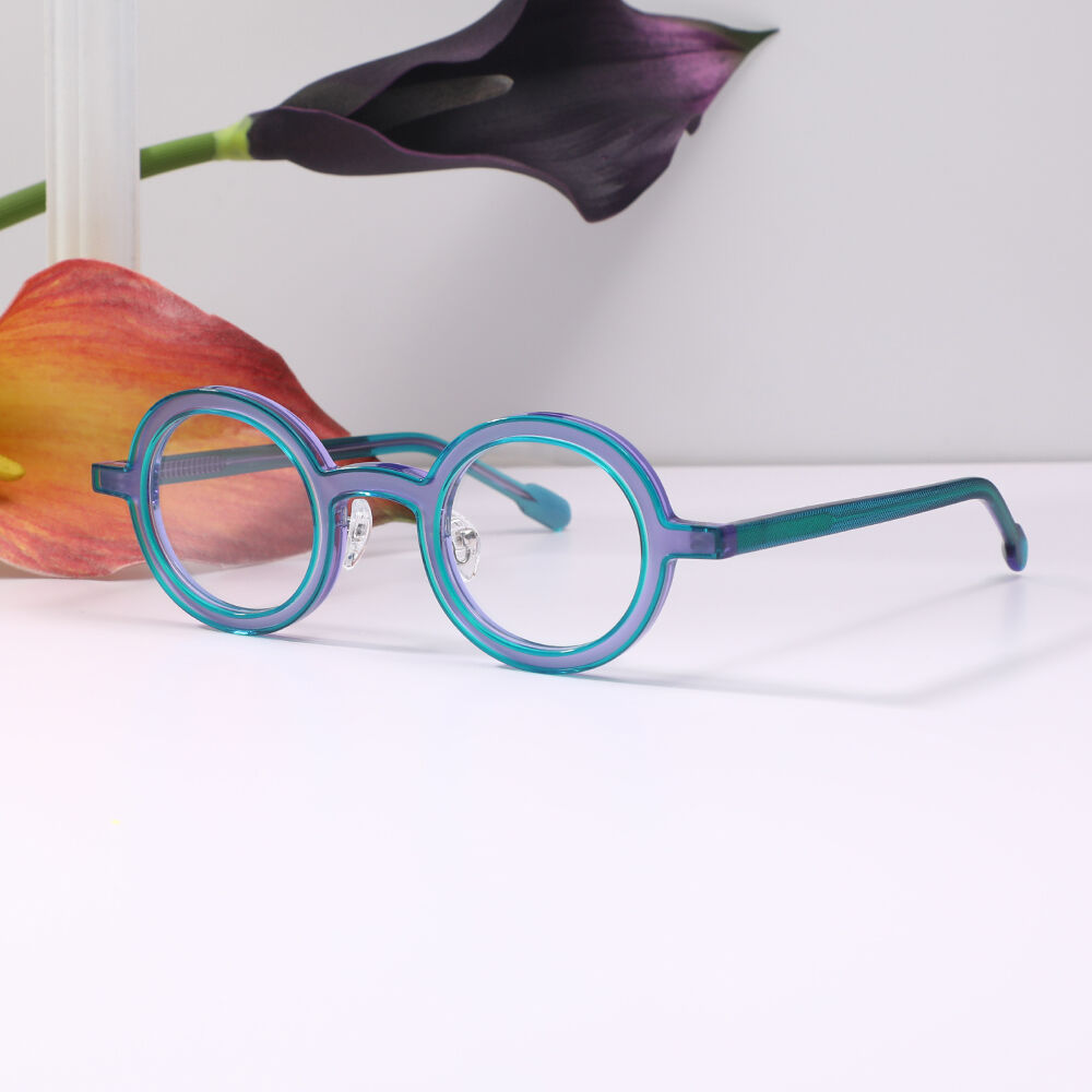 Cheryoa Runde Blaue Brille