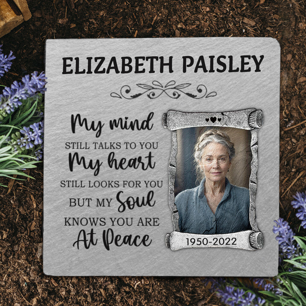 Personalized Memorial Stone Upload Image Memorial Gift for Family