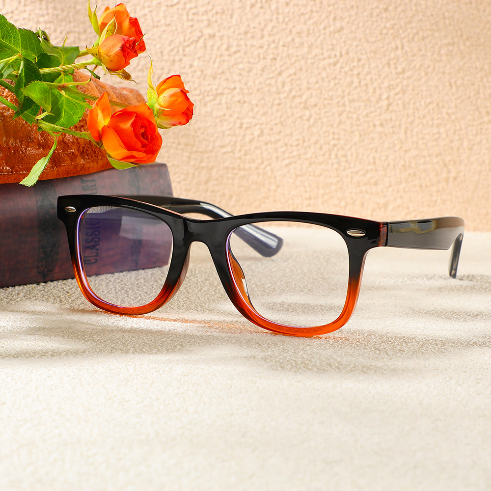 Simon Quadratische Braune Brille