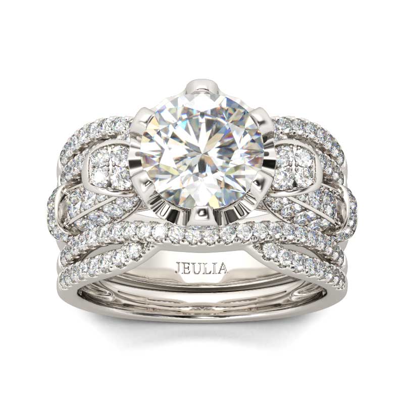 4.75CT Vintage Wedding Ring Sets 925 Silver